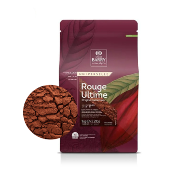 Какао-порошок Rouge Ultime красный 20-22%, 200гр