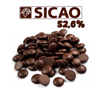 Темный шоколад 52,6% какао Sicao (CHD-Q54-25В), 1кг