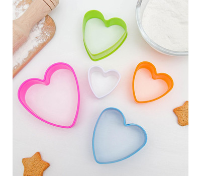 Набор форм для печенья «Сердце» 5 шт