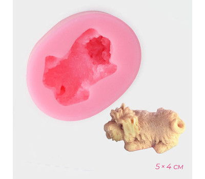 Молд силиконовый «Собака», 5×4 см, внутри 3,5×2,5 см