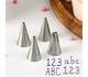 Набор насадок кондитерских «Правописание», 1,8×3,5 см, 4 шт