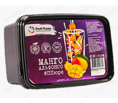 Замороженное пюре Proff Puree, 1кг, манго альфонсо