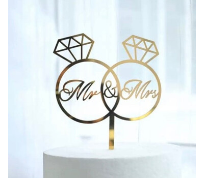 Топпер «Mr&Mrs» №2 золото