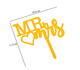 Топпер «Mr&Mrs» с сердцем, золото