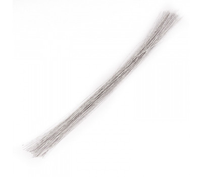Флористическая проволока №30 (цвет белый, 36 см, d-0,3 мм) 50 шт